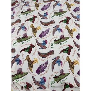 Silk Scarf Colorful High Heel Art Women's 34.8" x 34"